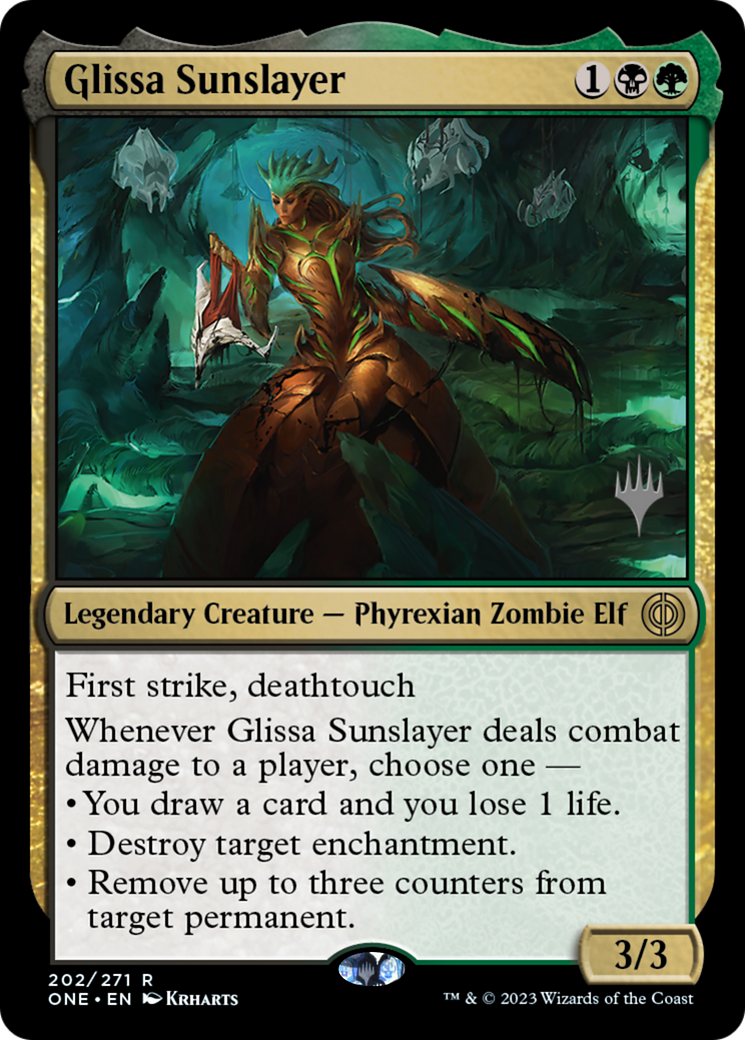 Glissa Sunslayer (Promo Pack) [Phyrexia: All Will Be One Promos] | Chromatic Games