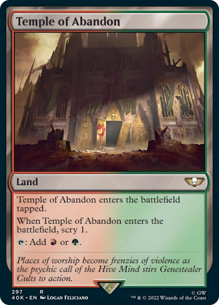 Temple of Abandon (Surge Foil) [Warhammer 40,000] | Chromatic Games