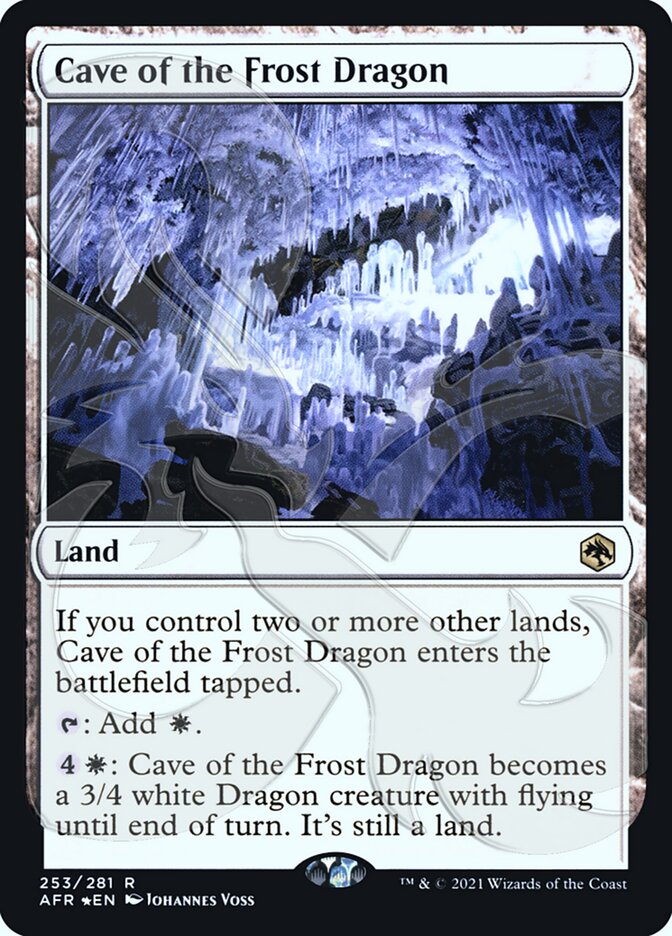 Cave of the Frost Dragon (Ampersand Promo) [Dungeons & Dragons: Adventures in the Forgotten Realms Promos] | Chromatic Games