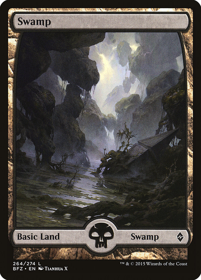 Swamp (264) (Full Art) [Battle for Zendikar] | Chromatic Games