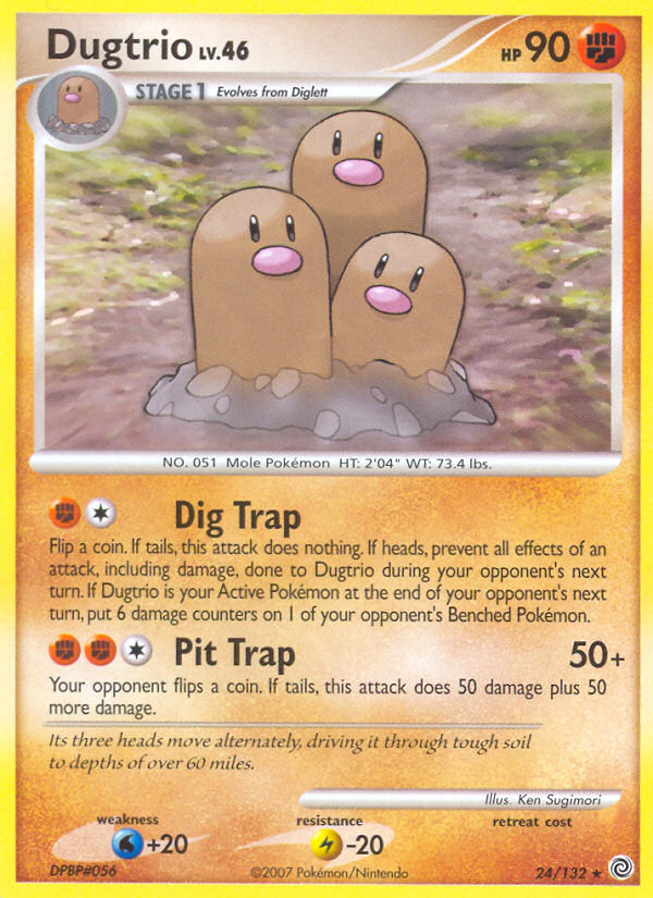 Dugtrio (24/132) [Diamond & Pearl: Secret Wonders] | Chromatic Games