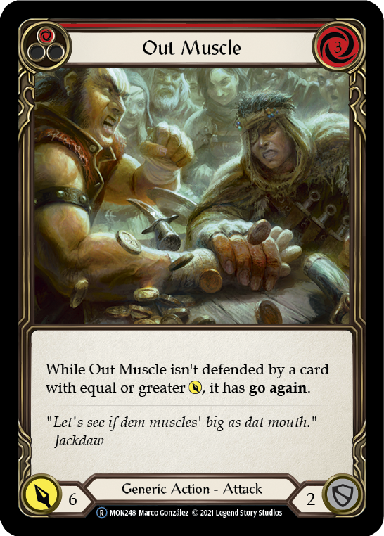 Out Muscle (Red) [U-MON248-RF] (Monarch Unlimited)  Unlimited Rainbow Foil | Chromatic Games