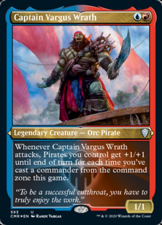 Captain Vargus Wrath (Etched) [Commander Legends] | Chromatic Games