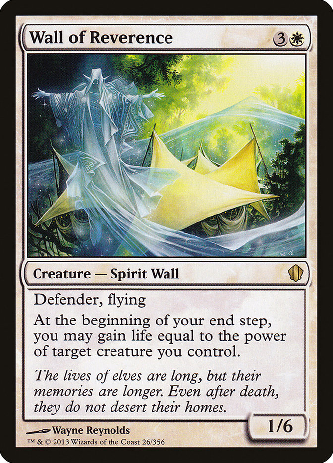 Wall of Reverence [Commander 2013] | Chromatic Games