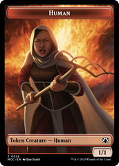 Squid // Human (26) Double-Sided Token [March of the Machine Commander Tokens] | Chromatic Games