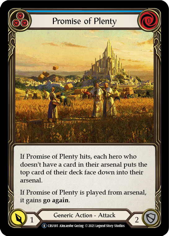 Promise of Plenty (Blue) [U-CRU185] (Crucible of War Unlimited)  Unlimited Rainbow Foil | Chromatic Games