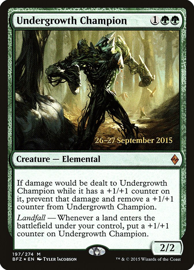 Undergrowth Champion [Battle for Zendikar Prerelease Promos] | Chromatic Games