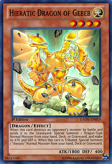 Hieratic Dragon of Gebeb [GAOV-EN019] Super Rare | Chromatic Games