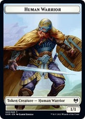 Human Warrior // Spirit Double-Sided Token [Kaldheim Tokens] | Chromatic Games