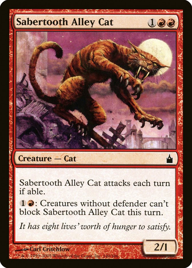 Sabertooth Alley Cat [Ravnica: City of Guilds] | Chromatic Games