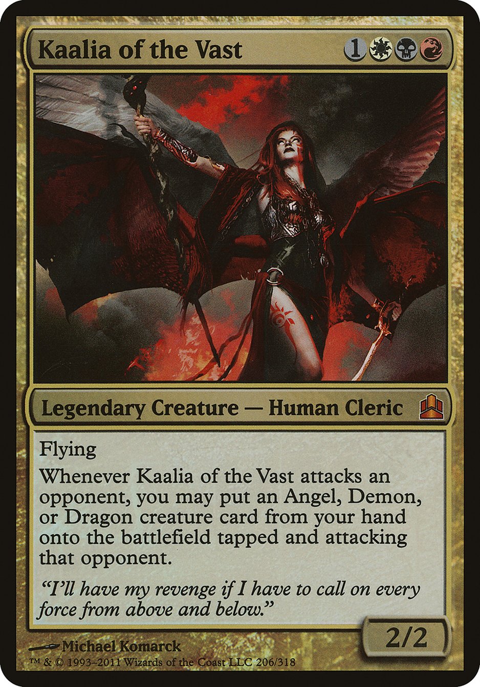 Kaalia of the Vast (Oversized) [Commander 2011 Oversized] | Chromatic Games