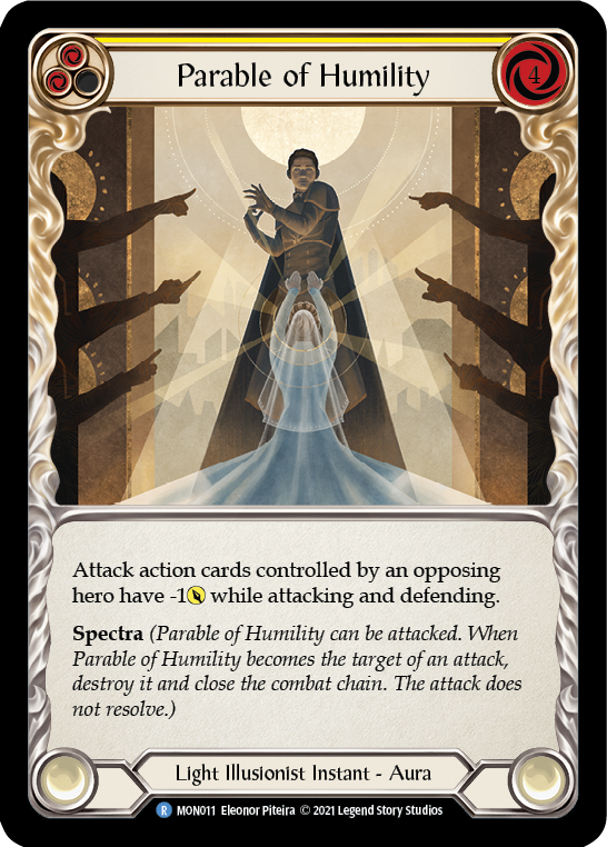 Parable of Humility [MON011-RF] (Monarch)  1st Edition Rainbow Foil | Chromatic Games