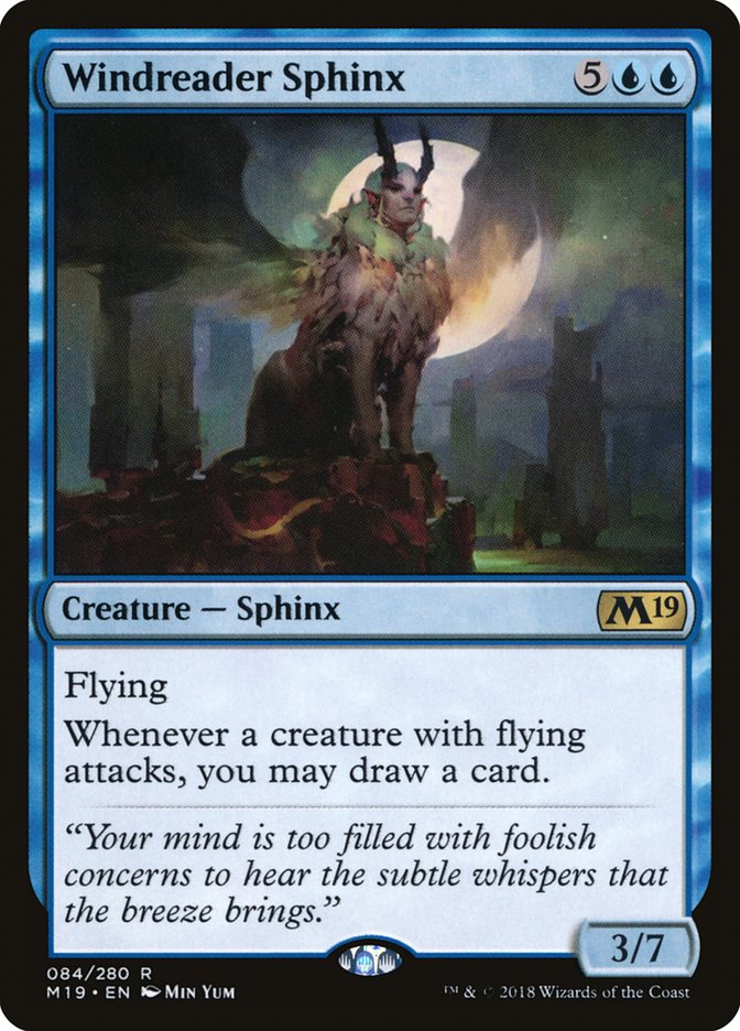 Windreader Sphinx [Core Set 2019] | Chromatic Games