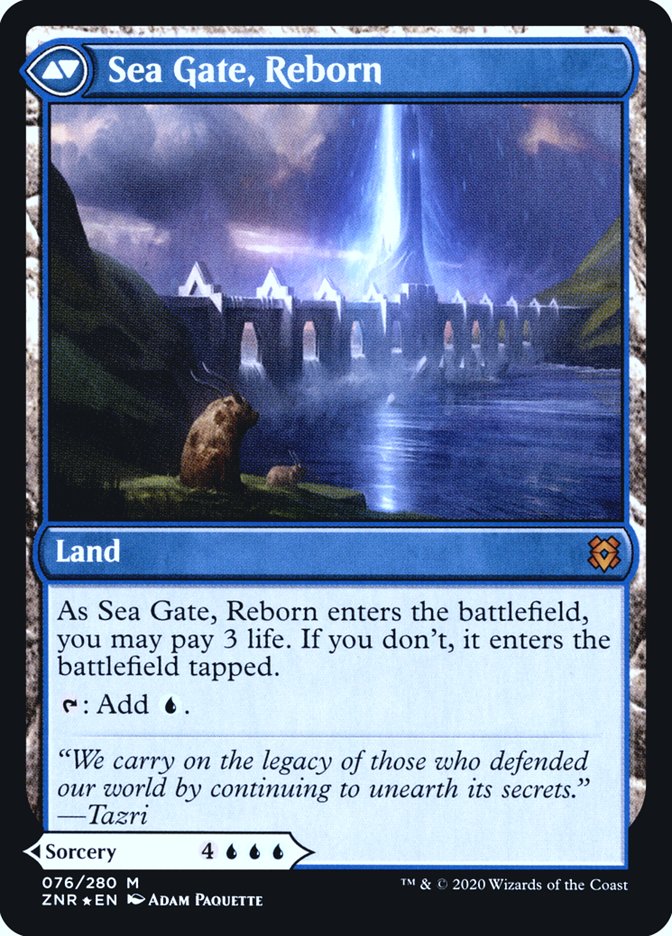 Sea Gate Restoration // Sea Gate, Reborn [Zendikar Rising Prerelease Promos] | Chromatic Games