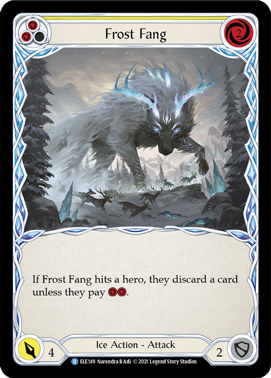 Frost Fang (Yellow) [ELE149] (Tales of Aria)  1st Edition Rainbow Foil | Chromatic Games