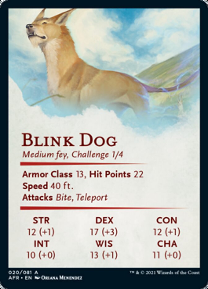 Blink Dog Art Card [Dungeons & Dragons: Adventures in the Forgotten Realms Art Series] | Chromatic Games