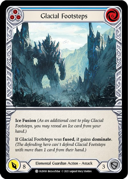 Glacial Footsteps (Blue) [OLD010] (Tales of Aria Oldhim Blitz Deck)  1st Edition Normal | Chromatic Games