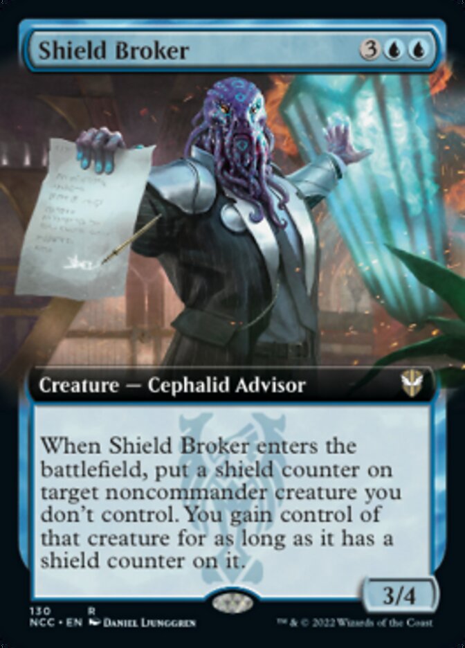 Shield Broker (Extended Art) [Streets of New Capenna Commander] | Chromatic Games