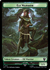 Elf Warrior // Bird Double Sided Token [The Lord of the Rings: Tales of Middle-Earth Commander Tokens] | Chromatic Games