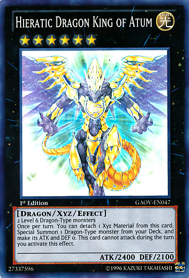 Hieratic Dragon King of Atum [GAOV-EN047] Super Rare | Chromatic Games