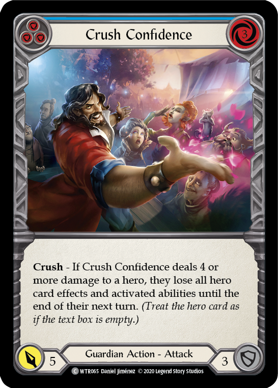 Crush Confidence (Blue) [U-WTR065] (Welcome to Rathe Unlimited)  Unlimited Rainbow Foil | Chromatic Games