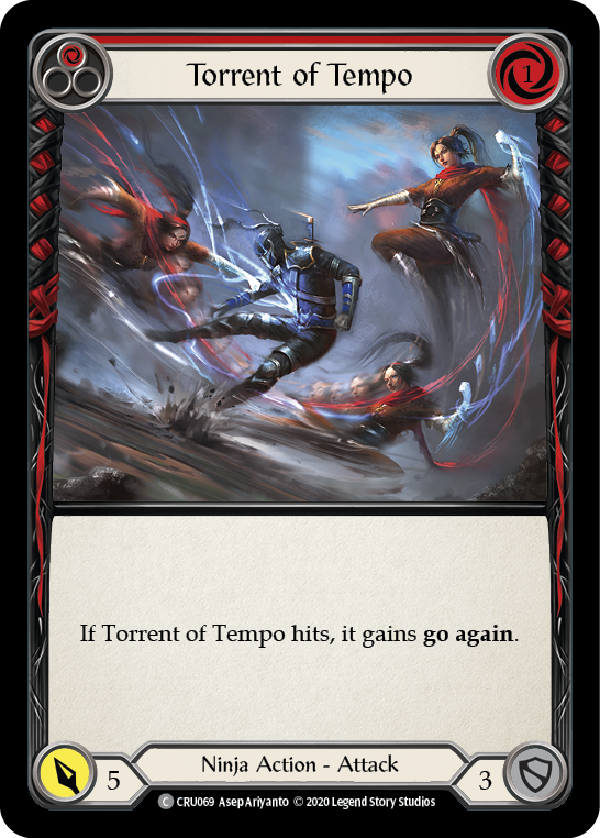 Torrent of Tempo (Red) [CRU069] (Crucible of War)  1st Edition Rainbow Foil | Chromatic Games