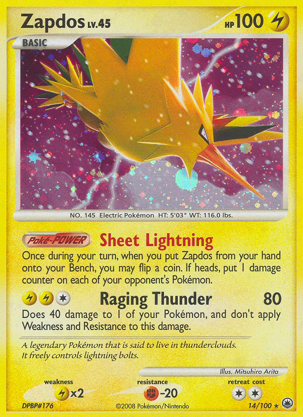 Zapdos (14/100) [Diamond & Pearl: Majestic Dawn] | Chromatic Games