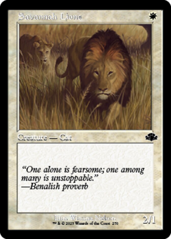 Savannah Lions (Retro) [Dominaria Remastered] | Chromatic Games