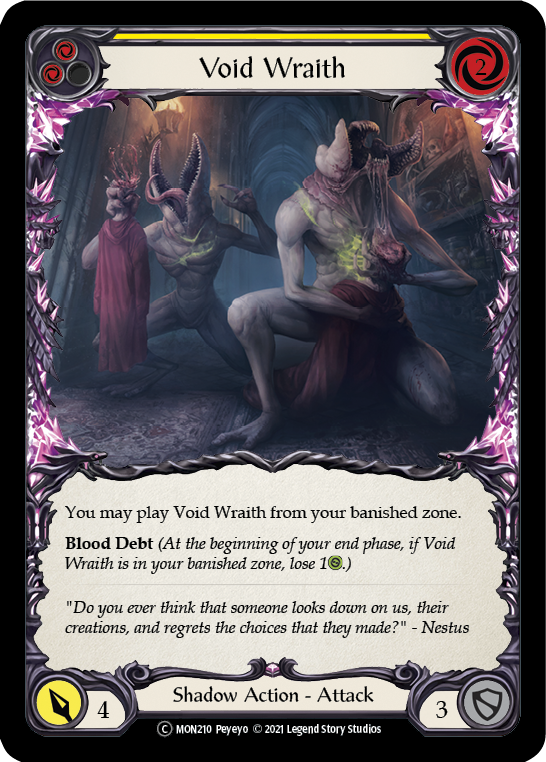 Void Wraith (Yellow) [U-MON210] (Monarch Unlimited)  Unlimited Normal | Chromatic Games