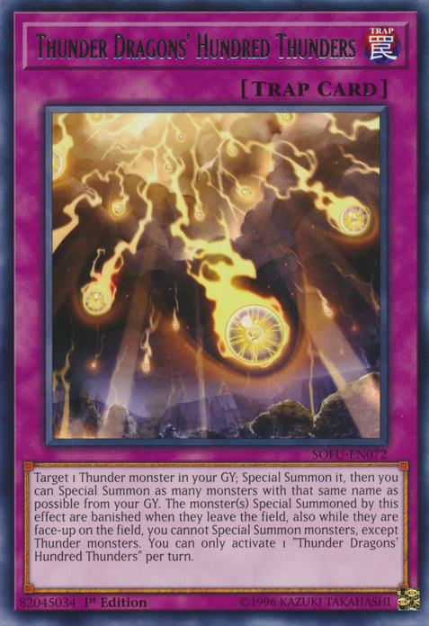 Thunder Dragons' Hundred Thunders [SOFU-EN072] Rare | Chromatic Games