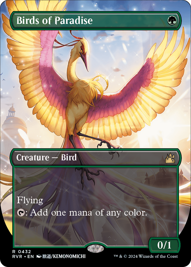 Birds of Paradise (Anime Borderless) [Ravnica Remastered] | Chromatic Games