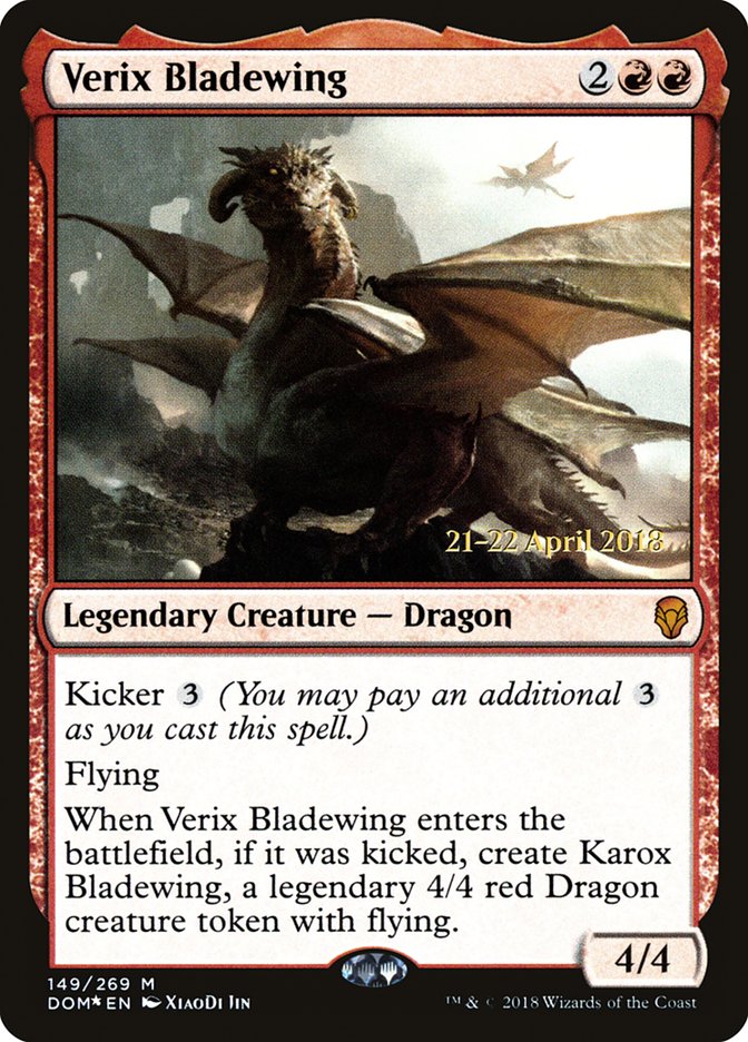 Verix Bladewing [Dominaria Prerelease Promos] | Chromatic Games