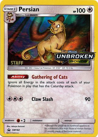 Persian (Staff Prerelease Promo) [SM Black Star Promos] | Chromatic Games