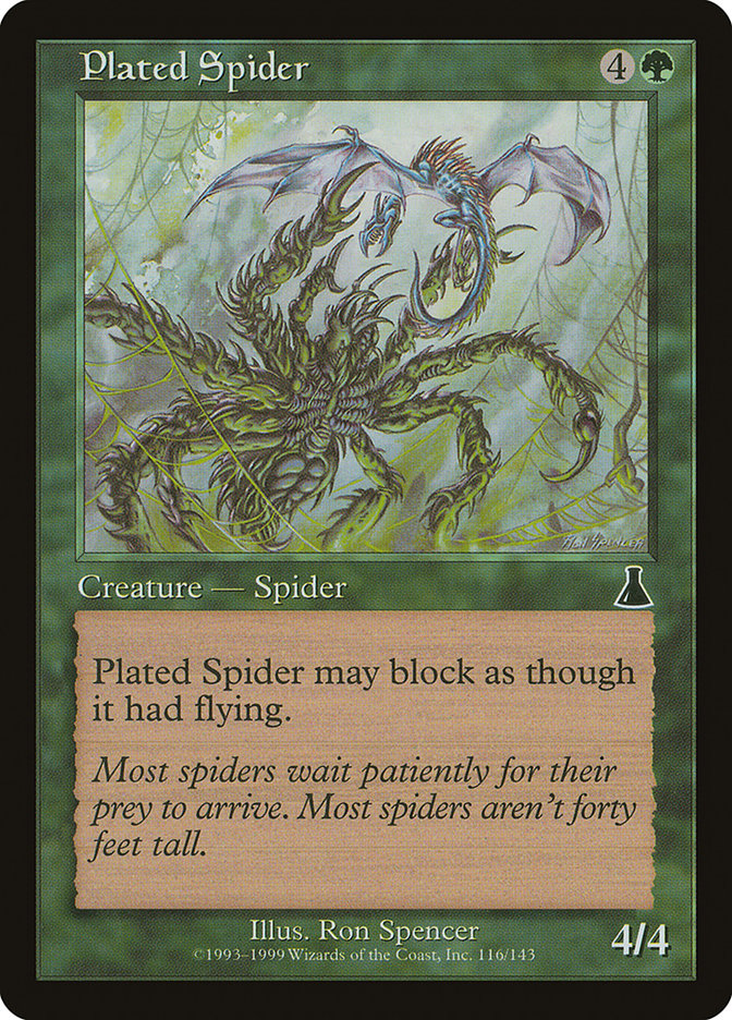 Plated Spider [Urza's Destiny] | Chromatic Games