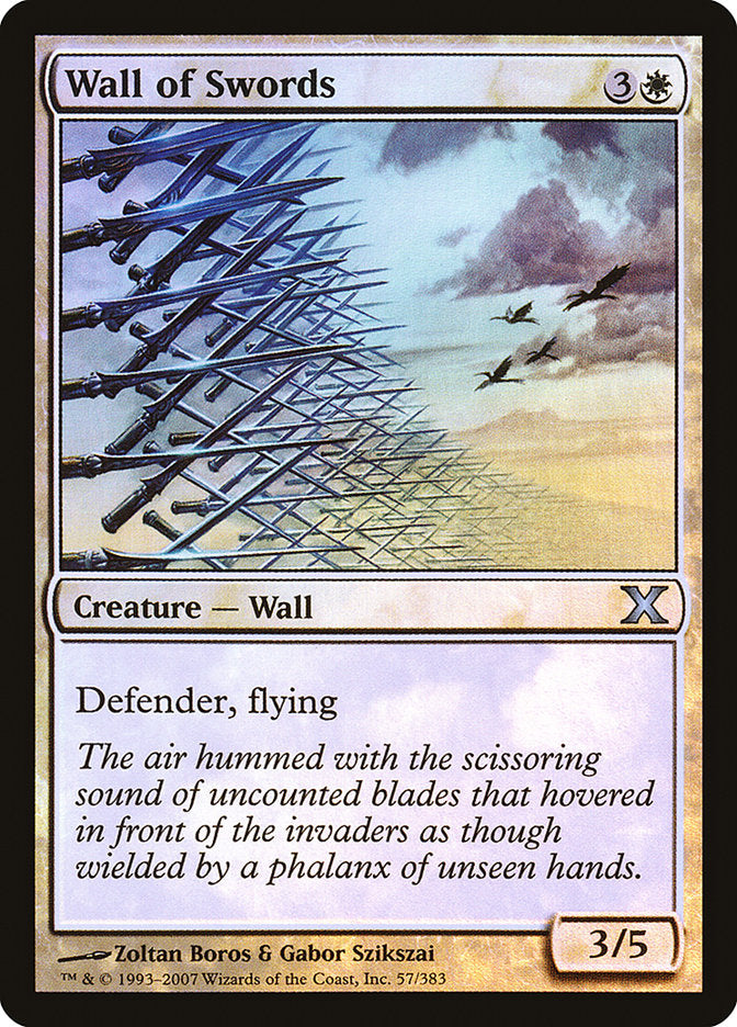 Wall of Swords (Premium Foil) [Tenth Edition] | Chromatic Games