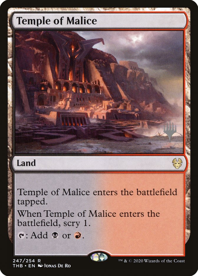 Temple of Malice (Promo Pack) [Theros Beyond Death Promos] | Chromatic Games