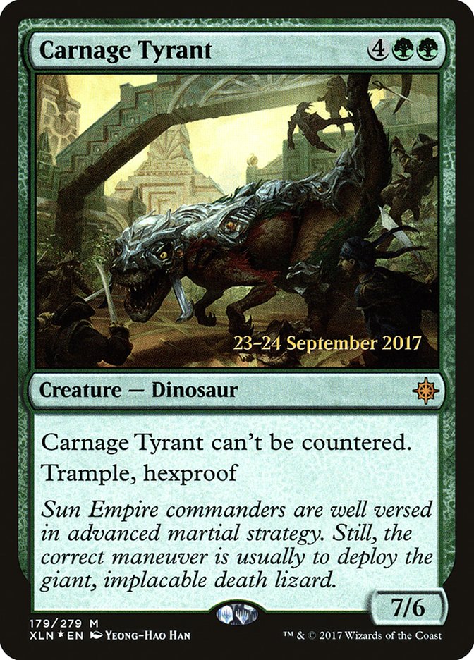 Carnage Tyrant [Ixalan Prerelease Promos] | Chromatic Games