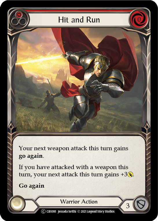 Hit and Run (Red) [U-CRU091] (Crucible of War Unlimited)  Unlimited Normal | Chromatic Games