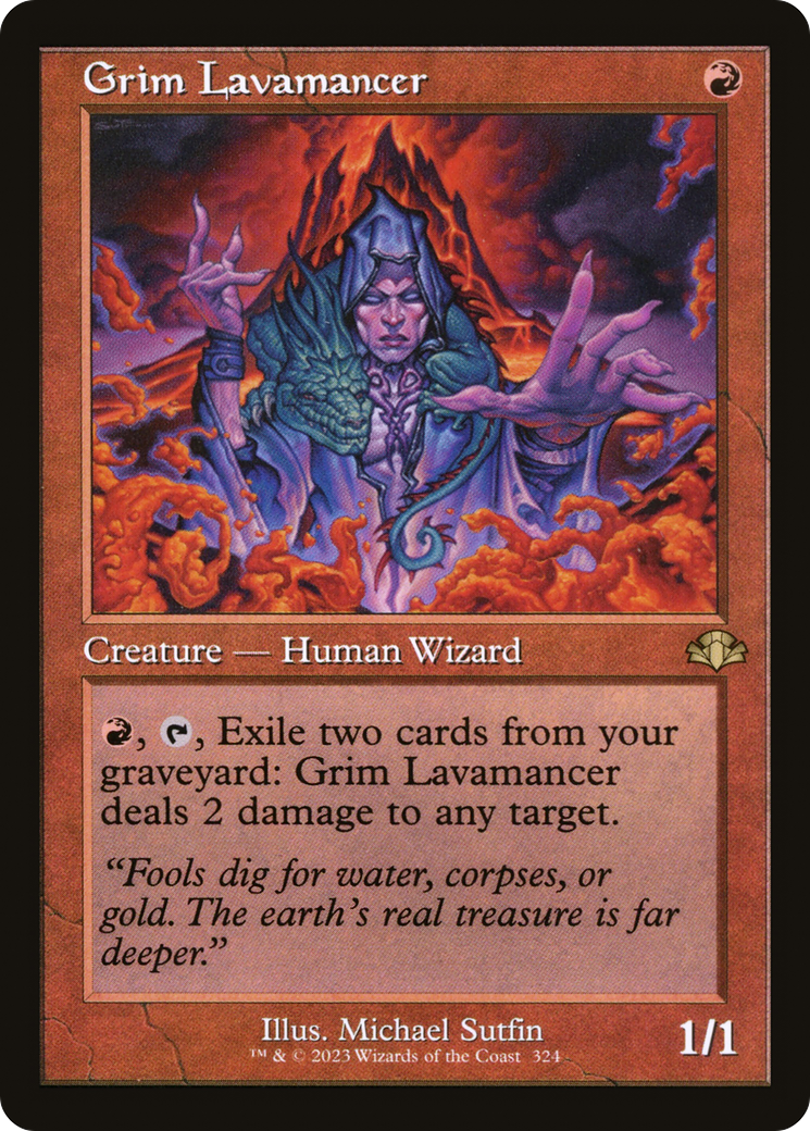 Grim Lavamancer (Retro) [Dominaria Remastered] | Chromatic Games