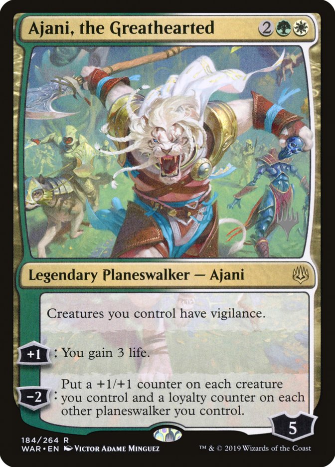 Ajani, the Greathearted (Promo Pack) [War of the Spark Promos] | Chromatic Games