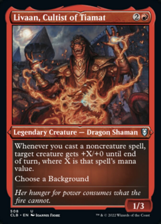 Livaan, Cultist of Tiamat (Foil Etched) [Commander Legends: Battle for Baldur's Gate] | Chromatic Games