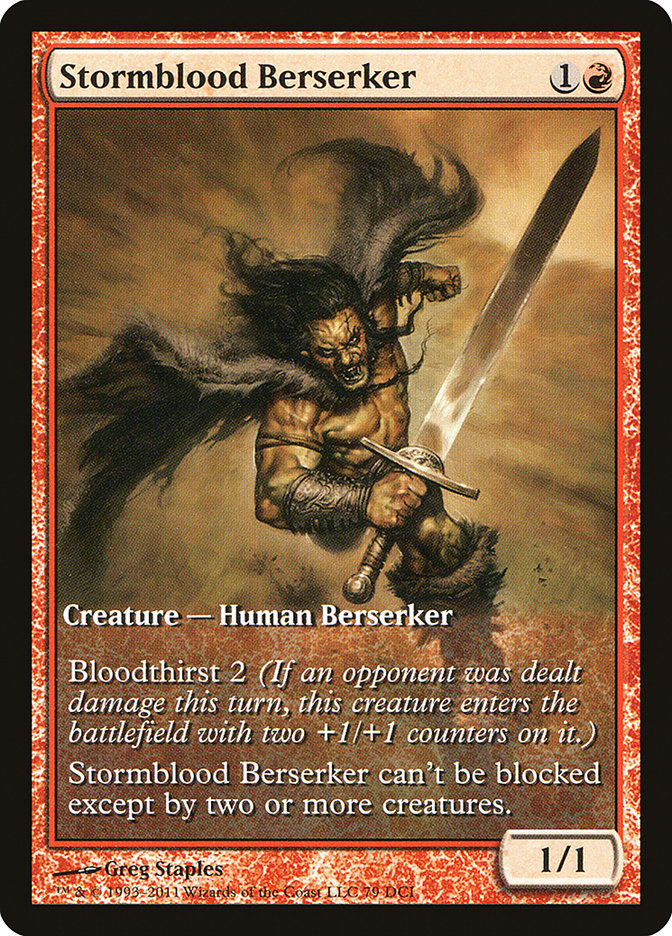 Stormblood Berserker (Extended Art) [Magic 2012 Promos] | Chromatic Games