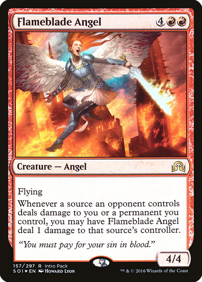 Flameblade Angel (Intro Pack) [Shadows over Innistrad Promos] | Chromatic Games