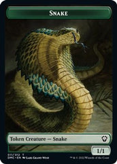 Snake // Hydra Double-Sided Token [Dominaria United Commander Tokens] | Chromatic Games