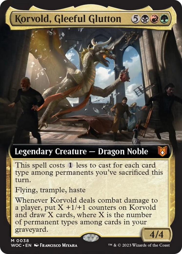 Korvold, Gleeful Glutton (Extended Art) [Wilds of Eldraine Commander] | Chromatic Games