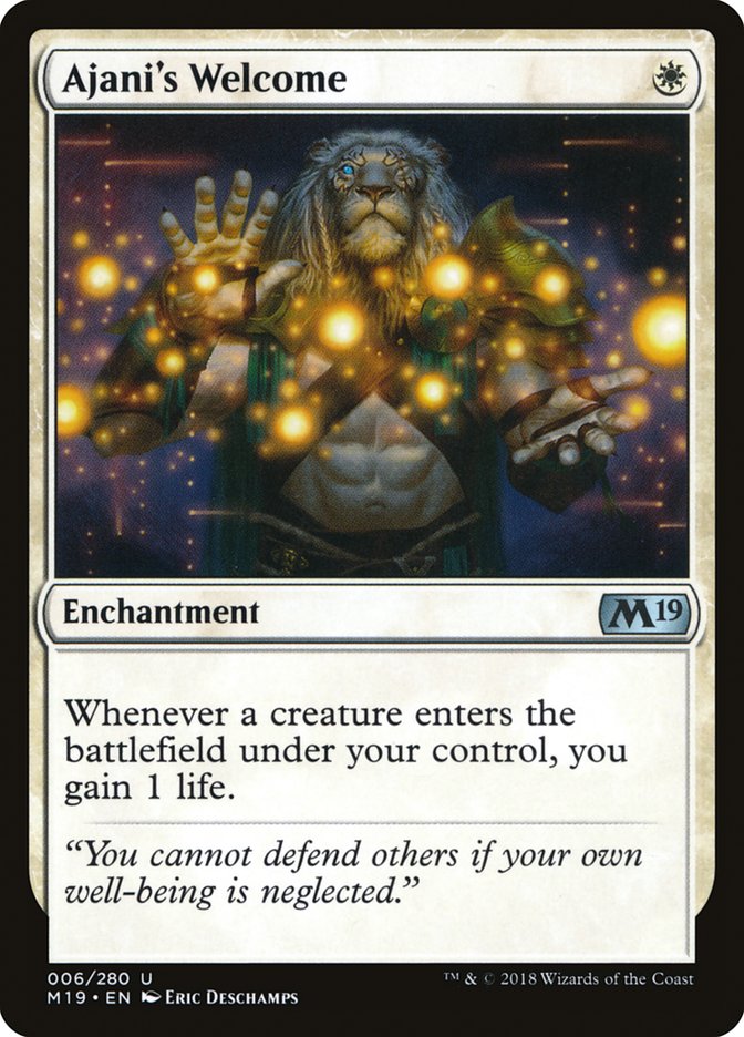 Ajani's Welcome [Core Set 2019] | Chromatic Games