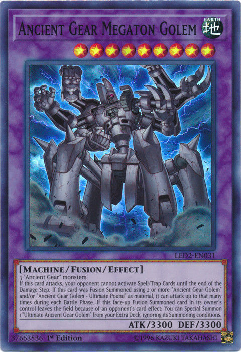 Ancient Gear Megaton Golem [LED2-EN031] Super Rare | Chromatic Games