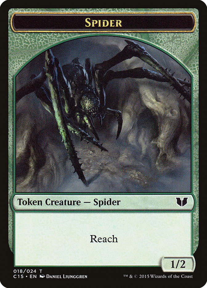 Bear // Spider Double-Sided Token [Commander 2015 Tokens] | Chromatic Games