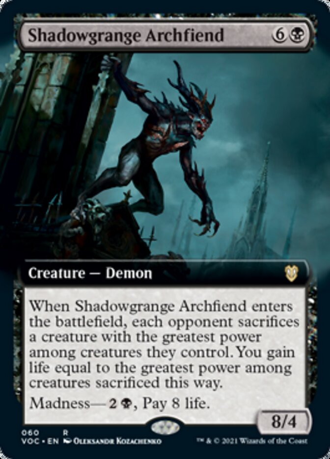 Shadowgrange Archfiend (Extended Art) [Innistrad: Crimson Vow Commander] | Chromatic Games