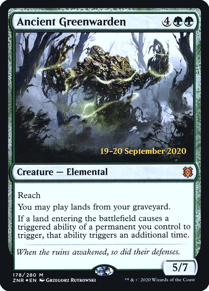 Ancient Greenwarden [Zendikar Rising Prerelease Promos] | Chromatic Games